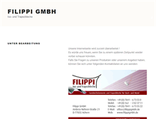 Tablet Screenshot of filippigmbh.de